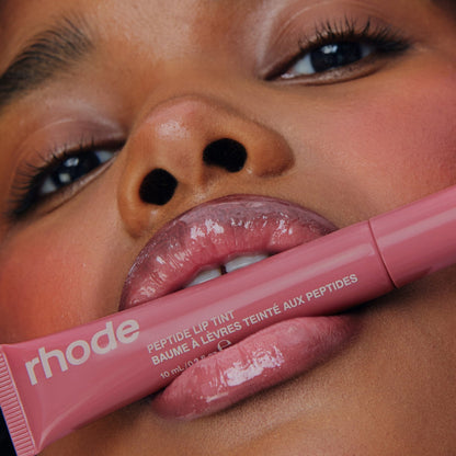 rhode Peptide Lip Tint with Snap-On Lip Case – Hydrating Glossy Lip Tint & MagSafe Silicone Phone Lip Holder
