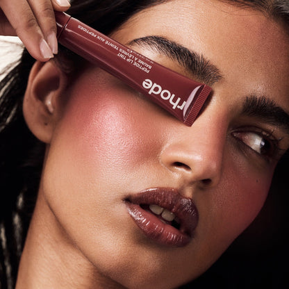 rhode Peptide Lip Tint with Snap-On Lip Case – Hydrating Glossy Lip Tint & MagSafe Silicone Phone Lip Holder